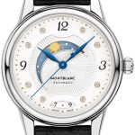 montblanc damklocka 114730 boheme silverfärgad/läder ø30 mm