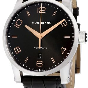 Montblanc Herrklocka 110337 Timewalker Svart/Läder Ø42 mm