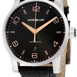 Montblanc Herrklocka 110337 Timewalker Svart/Läder Ø42 mm