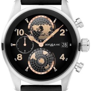 Montblanc Herrklocka 129268 Summit Svart/Läder Ø42 mm
