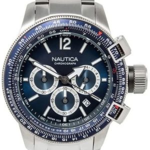 Nautica Herrklocka NAPBFCF02 Classic Blå/Stål ⌀47 mm