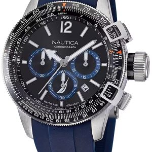 Nautica Herrklocka NAPBFF101 Classic Svart/Gummi ⌀47 mm