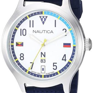 Nautica Herrklocka NAPCFS903 N83 Vit/Gummi ⌀43 mm