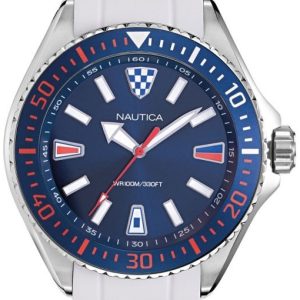Nautica Herrklocka NAPCPS902 Classic Blå/Läder ⌀46 mm