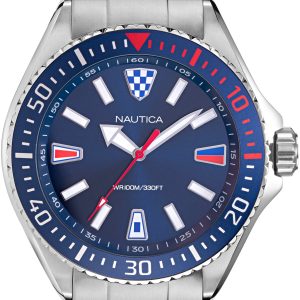 Nautica Herrklocka NAPCPS904 Blå/Stål ⌀46 mm