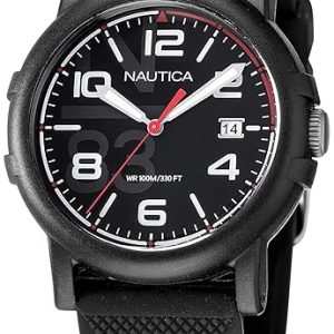 Nautica Herrklocka NAPEPF108 N83 Svart/Gummi ⌀38 mm