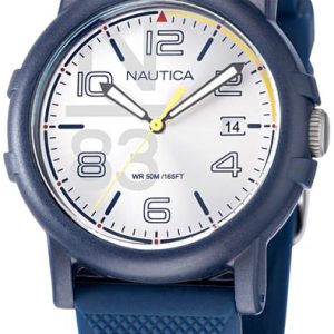 Nautica Herrklocka NAPEPF113 N83 Silverfärgad/Gummi ⌀38 mm