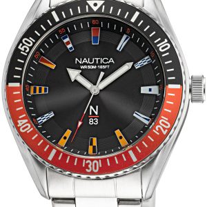 Nautica Herrklocka NAPFWF017 N83 Svart/Stål ⌀44 mm