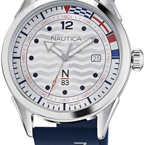 Nautica Herrklocka NAPHBF011 N83 Silverfärgad/Gummi ⌀40 mm