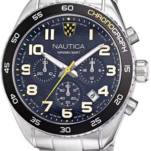 Nautica Herrklocka NAPKBS227 Key Biscane Blå/Stål ⌀46 mm