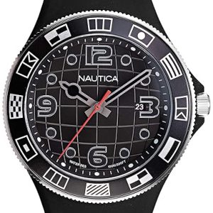 Nautica Herrklocka NAPLBS904 Lummus Beach Svart/Gummi ⌀42 mm