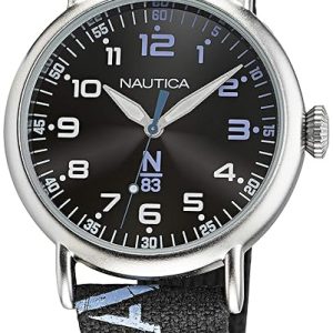 Nautica Herrklocka NAPLSF015 N83 Svart/Textil ⌀40 mm