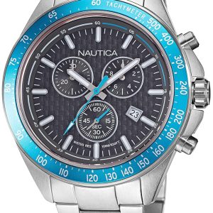 Nautica Herrklocka NAPOBF119 Ocean Beach Svart/Stål ⌀46 mm