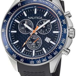 Nautica Herrklocka NAPOBF121 Ocean Beach Blå/Gummi ⌀46 mm