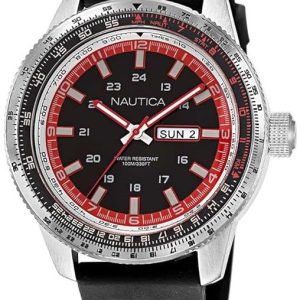 Nautica Herrklocka NAPP39S22 Pier39 Svart/Gummi ⌀46 mm
