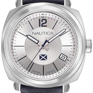 Nautica Herrklocka NAPPGP904 Park Gate Silverfärgad/Läder