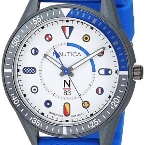 Nautica Herrklocka NAPSPS903 N83 Vit/Gummi ⌀43 mm