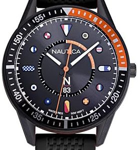 Nautica Herrklocka NAPSPVC01 N83 Svart/Gummi ⌀43 mm