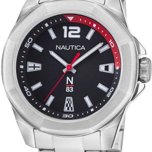 Nautica Herrklocka NAPTBF104 Svart/Stål ⌀46 mm