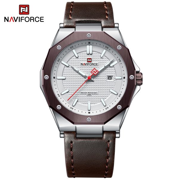 naviforce dark triad silver brown