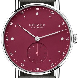 Nomos Glashütte Damklocka N-1123 Metro Röd/Textil ⌀33 mm