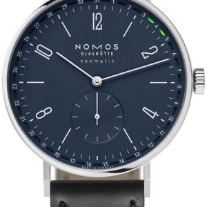 Nomos Glashütte Herrklocka N-182 Tangente Blå/Läder ⌀40.5 mm