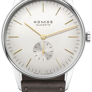 Nomos Glashütte N-378 Orion Silverfärgad/Läder ⌀38 mm