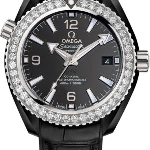 Omega 215.98.40.20.01.001 Seamaster Planet Ocean 600M Svart/Läder