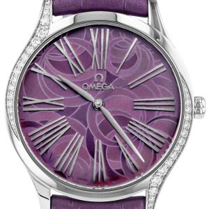 Omega Damklocka 428.18.36.60.10.003 De Ville Mini Tresor Lila/Läder