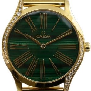 Omega Damklocka 428.55.36.60.99.003 De Ville Tresor Grön/18 karat