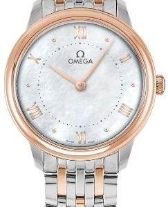 Omega Damklocka 434.20.30.60.05.001 De Ville Prestige Vit/18 karat