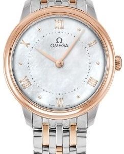 Omega Damklocka 434.20.30.60.05.001 De Ville Prestige Vit/18 karat