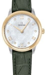 Omega Damklocka 434.23.28.60.55.001 De Ville Prestige Vit/Läder