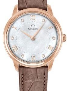 Omega Damklocka 434.53.30.60.55.001 De Ville Prestige Vit/Läder Ø30