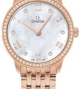 Omega Damklocka 434.55.28.60.55.001 De Ville Prestige Vit/18 karat