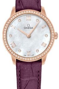 Omega Damklocka 434.58.28.60.55.001 De Ville Prestige Vit/Läder