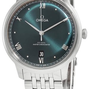 Omega Herrklocka 434.10.40.20.10.001 De Ville Prestige Grön/Stål