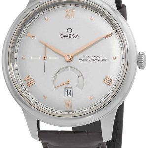 Omega Herrklocka 434.13.41.21.06.001 De Ville Prestige Grå/Läder
