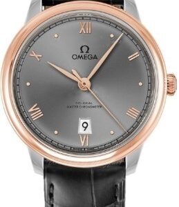 Omega Herrklocka 434.23.40.20.06.001 De Ville Prestige Grå/Läder