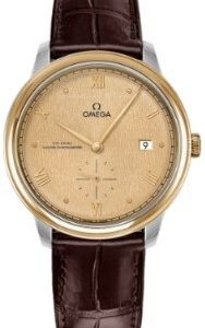 Omega Herrklocka 434.23.41.20.08.001 De Ville Prestige Guld/Läder