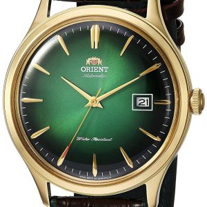 Orient Herrklocka FAC08002F0 Bambino Grön/Läder ⌀42 mm