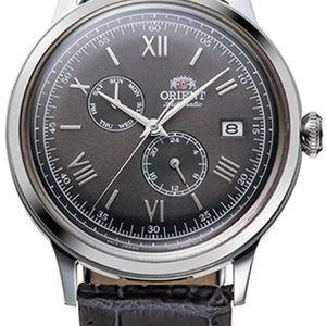 Orient Herrklocka RA-AK0704N10B Bambino Day Date Svart/Läder ⌀40.5