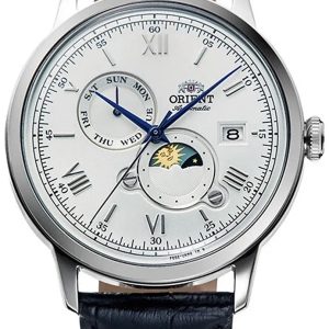 Orient Herrklocka RA-AK0802S10B Bambino Vit/Läder ⌀41.5 mm