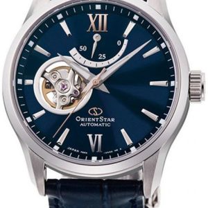 Orient Star Herrklocka RE-AT0006L00B Star Blå/Läder ⌀39 mm