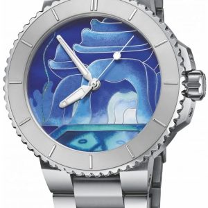 Oris Damklocka 01 400 7769 4185-Set Aquis Flerfärgad/Stål ⌀41.5 mm