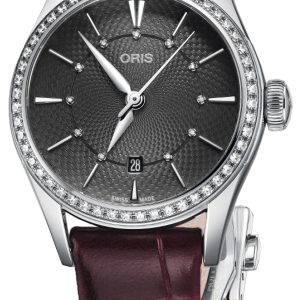 Oris Damklocka 01 561 7722 4953-07 5 14 63FC Culture Grå/Läder ⌀28