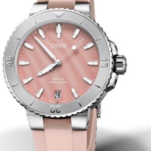 Oris Damklocka 01 733 7770 4158-07 4 18 66FC Aquis Röd/Gummi ⌀36.5