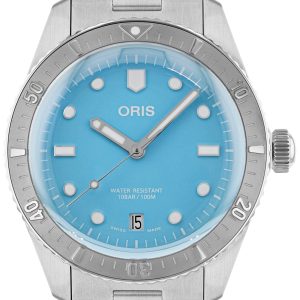 Oris Damklocka 01 733 7771 4055-07 8 19 18 Divers Blå/Stål Ø38 mm