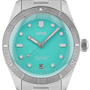 Oris Damklocka 01 733 7771 4057-07 8 19 18 Divers Blå/Stål Ø38 mm