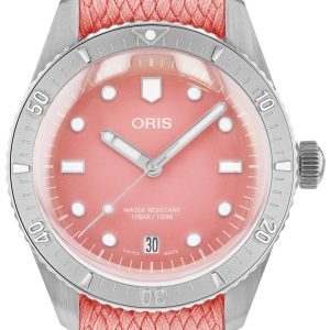 Oris Damklocka 01 733 7771 4058-07 3 19 04S Divers Röd/Textil Ø38 mm